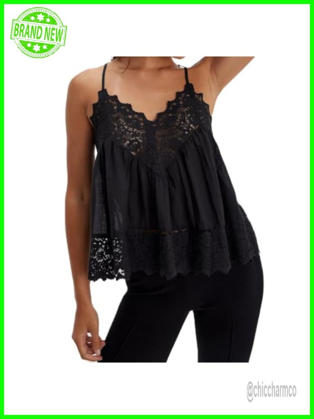 Lace Tie Front Tank Top Sheer Sleeveless Ruffle Peplum Cami Clubwear